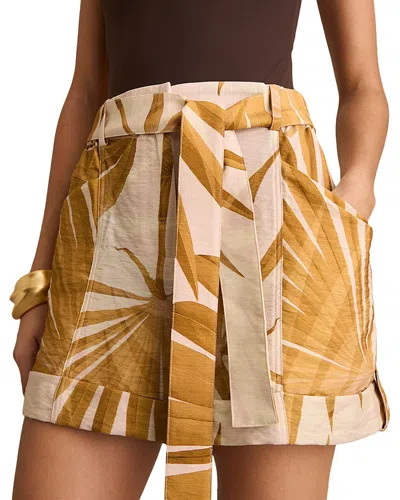 REISS AVRIL PRINTED TIE WAIST SHORTS