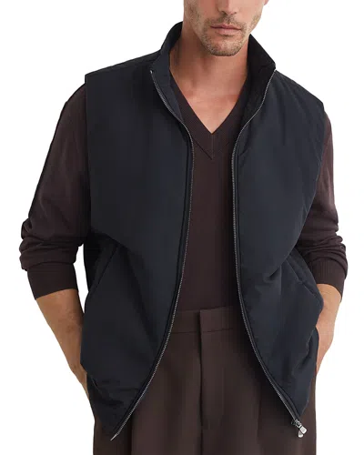 Reiss Axel Technical Gilet In Blue