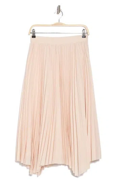 Reiss Azalea Asymmetric Pleat Skirt In Pink