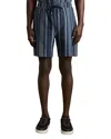 Reiss Mens Navy River Striped Cotton-blend Shorts Xxl In Navy