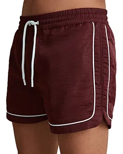 Reiss Azure Nylon 3.1 Swim Trunks In Brick Red