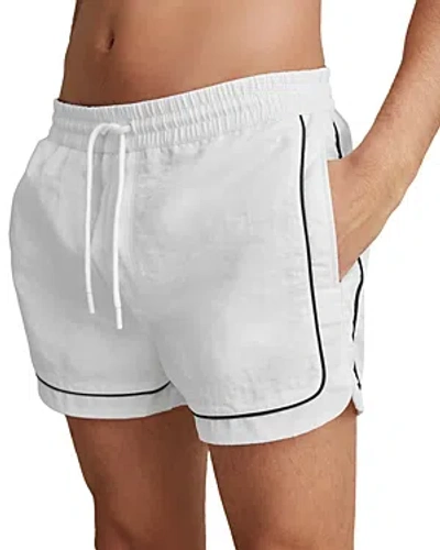 Reiss Azure Nylon 3.1 Swim Trunks In White