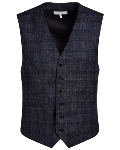 Reiss Bagley Wool-blend Vest In Blue