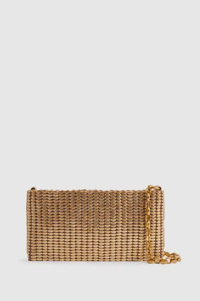 Reiss Bailey - Gold Beaded Removable Strap Shoulder Bag, One