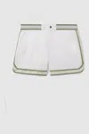 Reiss Mens White Baller Contrast-panel Regular-fit Woven Swim Shorts