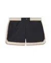 Reiss Che Contrast Stripe Elasticated Waist Swim Shorts In Navy