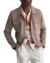 Reiss Ballina Leather Jacket In Brown