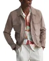 Reiss Ballina Leather Jacket In Pink