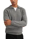 Reiss Banbury Wool & Cashmere Open Collar Sweater In Gray