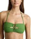 Reiss Bandeau Bikini Top In Green