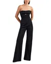 Reiss Bardot Denim Jumpsuit In Black