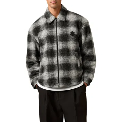 Reiss Barton Graphic Fleec Shirt Jacket In Multi