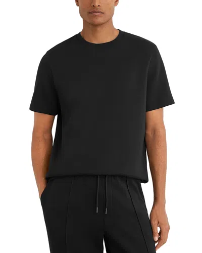 Reiss Barton Premium Interlock Jersey Tee In Black