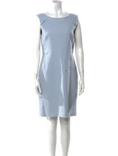 Pre-owned Reiss Bateau Neckline Knee-length Dress In Blue