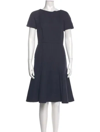 Pre-owned Reiss Bateau Neckline Knee-length Dress In Blue