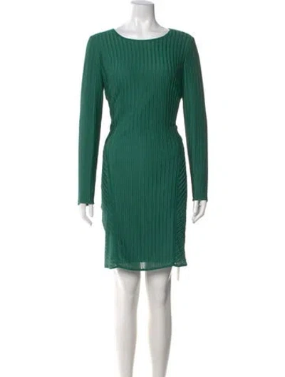 Pre-owned Reiss Bateau Neckline Knee-length Dress In Green