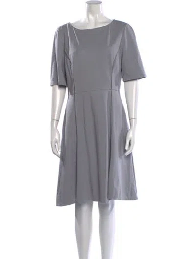 Pre-owned Reiss Bateau Neckline Knee-length Dress In Grey