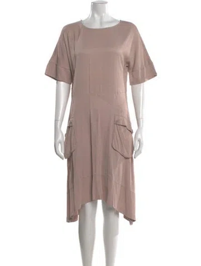Pre-owned Reiss Bateau Neckline Knee-length Dress In Neutral