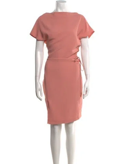 Pre-owned Reiss Bateau Neckline Knee-length Dress In Pink