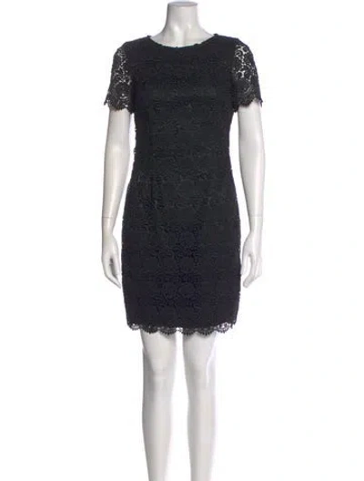 Pre-owned Reiss Bateau Neckline Mini Dress In Black