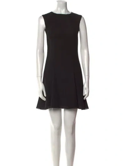 Pre-owned Reiss Bateau Neckline Mini Dress In Black