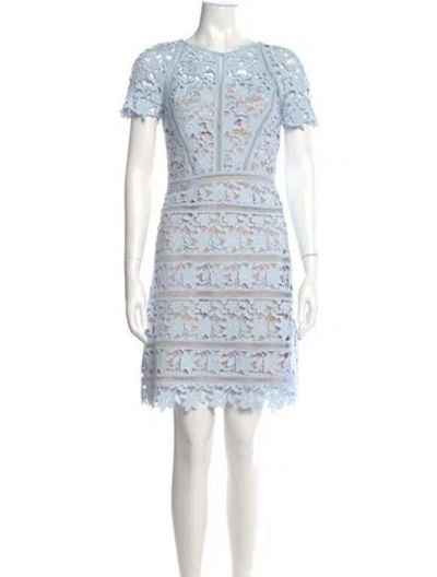 Pre-owned Reiss Bateau Neckline Mini Dress In Blue