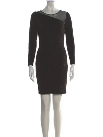 Pre-owned Reiss Bateau Neckline Mini Dress In Gray