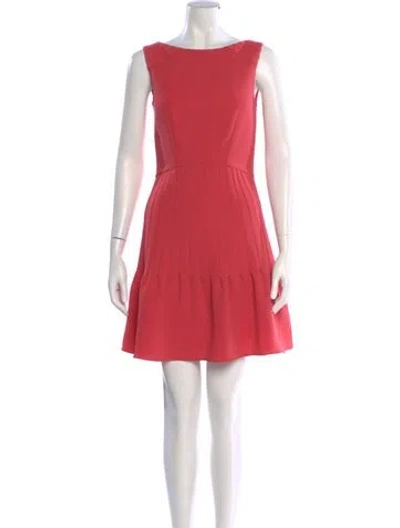 Pre-owned Reiss Bateau Neckline Mini Dress In Pink