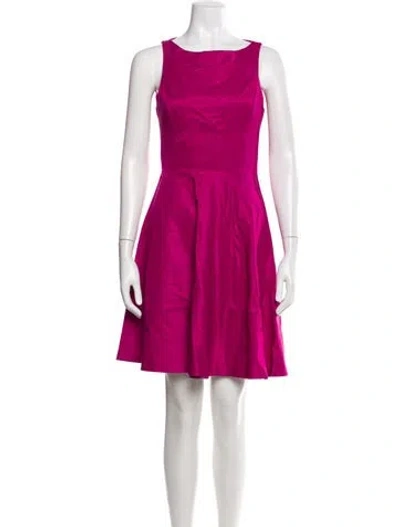 Pre-owned Reiss Bateau Neckline Mini Dress In Purple