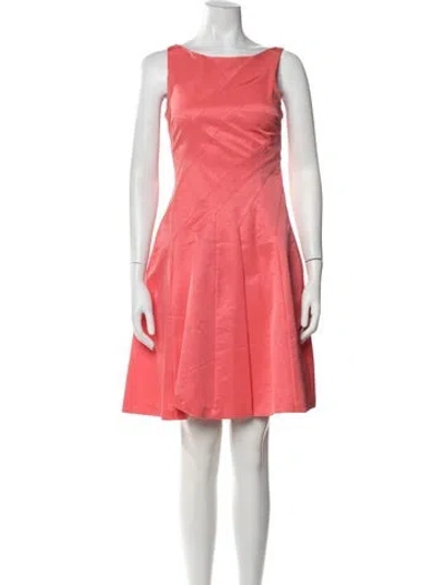 Pre-owned Reiss Bateau Neckline Mini Dress In Red