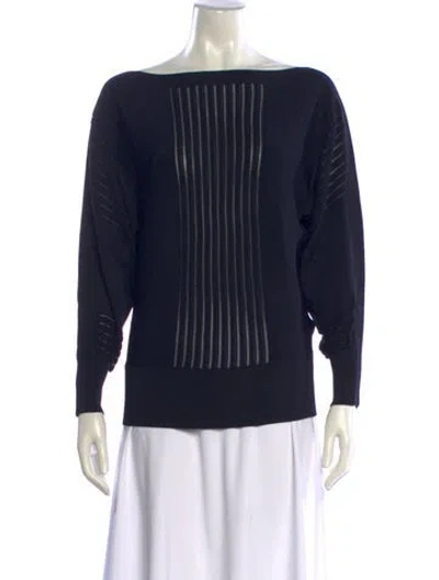 Pre-owned Reiss Bateau Neckline Sweater In Blue