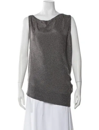Pre-owned Reiss Bateau Neckline Sweater In Gray