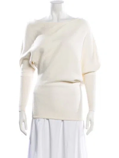Pre-owned Reiss Bateau Neckline Sweater In Neutral