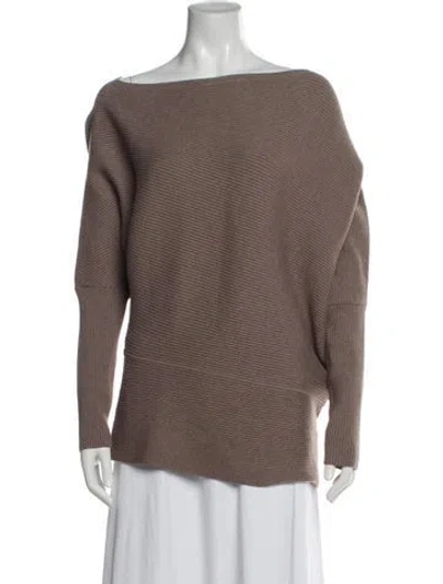 Pre-owned Reiss Bateau Neckline Sweater In Neutral
