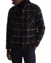 Reiss Bayo Wool-blend Large Casentino Overshirt In Blue