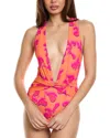 Reiss Beatrix Swimsuit In Orange