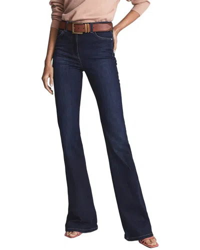 Reiss Beau High Rise Flared Jeans In Blue