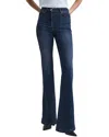 Reiss Womens Mid Blue Beau Skinny Flared High-rise Stretch-denim Jeans