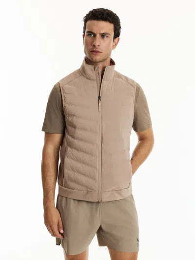 Reiss Beige Hybrid Gilet  | Castore Hybrid Quilted Gilet In Neutral