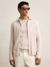 Reiss Forbes Regular Fit Merino Wool Cardigan In Sand