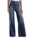 Reiss Bella High Rise Wide Leg Jeans In Mid Blue In Blue