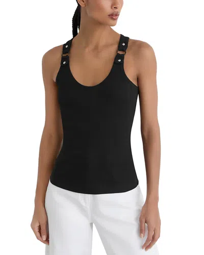 Reiss Bella Round Neck Vest In Black