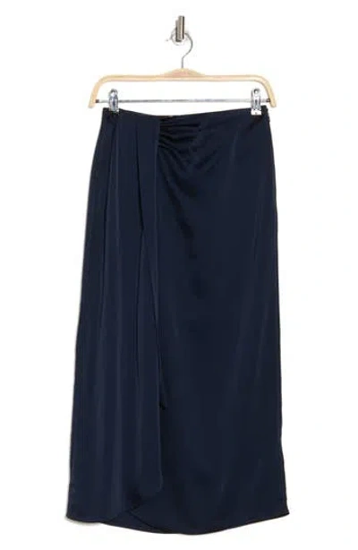 Reiss Bella Wrap Slip Skirt In Blue