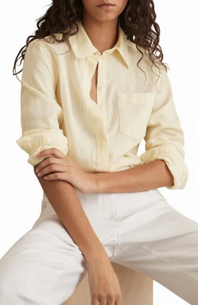 REISS REISS BELLE LINEN BUTTON-UP SHIRT