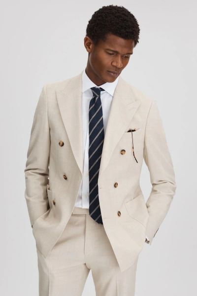 Reiss Stone Slim Fit Double Breasted Blazer