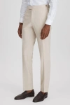 Reiss Belmont - Stone Slim Fit Side Adjuster Trousers, 32