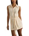Reiss Belted Sleeveless Playsuit In Cream