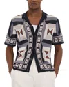 Reiss Beresford Cuban Button Top In Brown