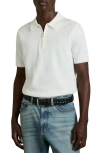 Reiss Berkely Quarter Zip Polo In White