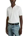 Reiss Berkley Slim Fit Quarter Zip Knit Polo Shirt In White